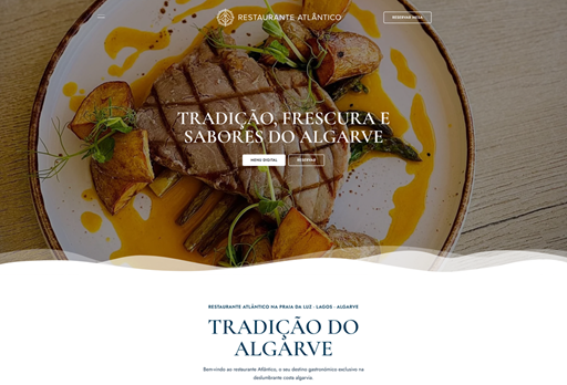 Captura de pantalla del sitio Restaurante Atlantico